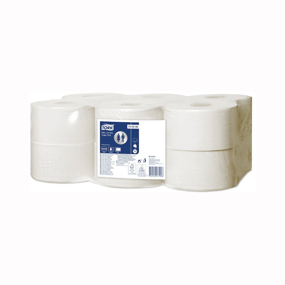 Tork 120280 Jumbo Tuvalet Kağıdı Advanced 170M*12 Li Koli