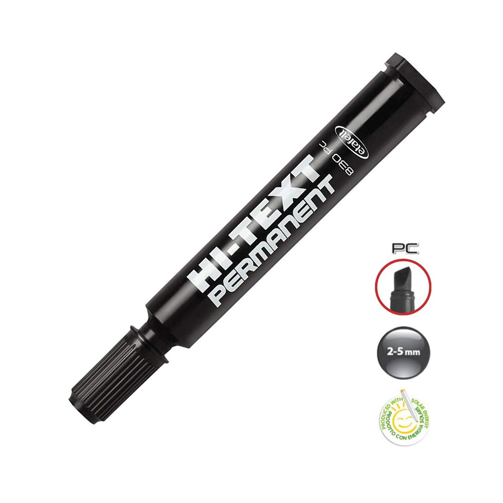 Hİ-TEXT 830PC PERMANENT MARKÖR KESİK UÇ SİYAH